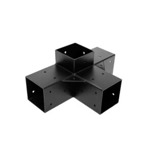 92mm Galvanized Steel Powder-Coated 4-Way Post Base