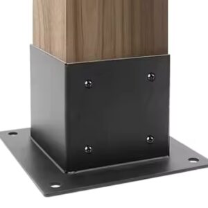 92mm Black Metal Post Bracket — Outdoor Gazebo Base Post Bracket